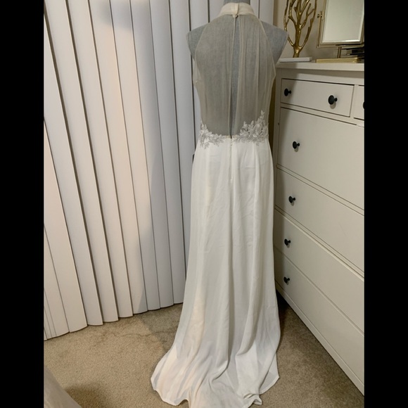 Tadashi shoji dianna embroidered trumpet gown - Picture 7 of 8